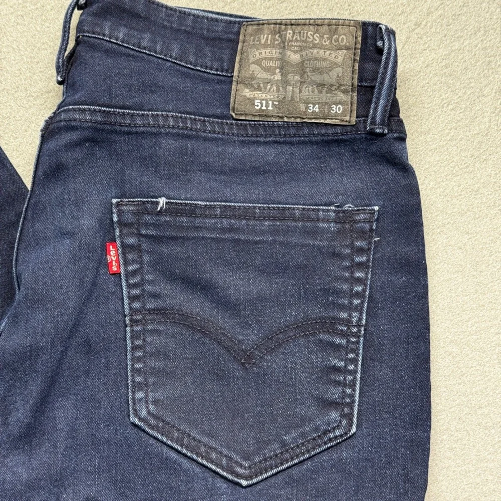 Levi's 511 Commuter Jeans Mens 34x30 Dark Wash Reflective stretch bike Cycling